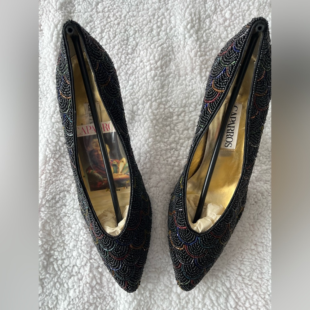 Caparros Multicolor Beaded Heels
